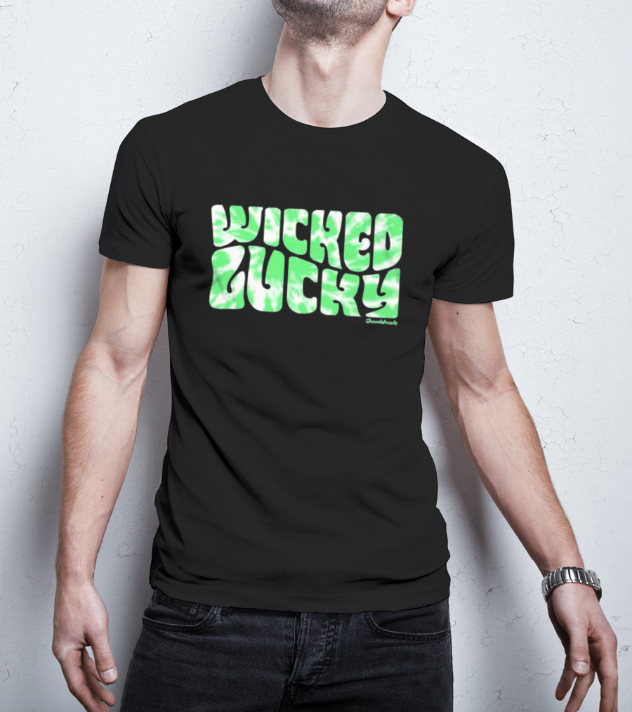 Wicked Lucky Green Tie-Dye Chowdaheadz T-Shirt