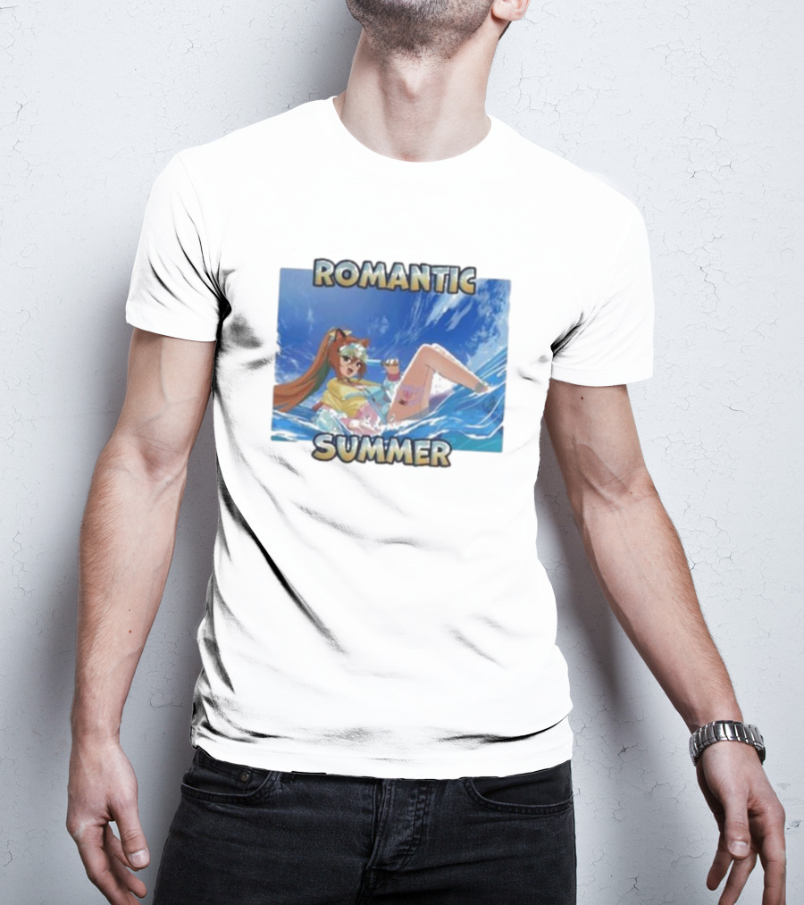 Romantic Summer Anime Beach Vibes T-Shirt