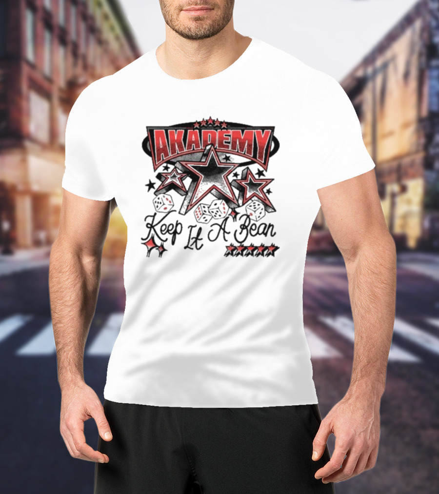 AKADEMY Keep It A Bean Dice And Stars T-Shirt