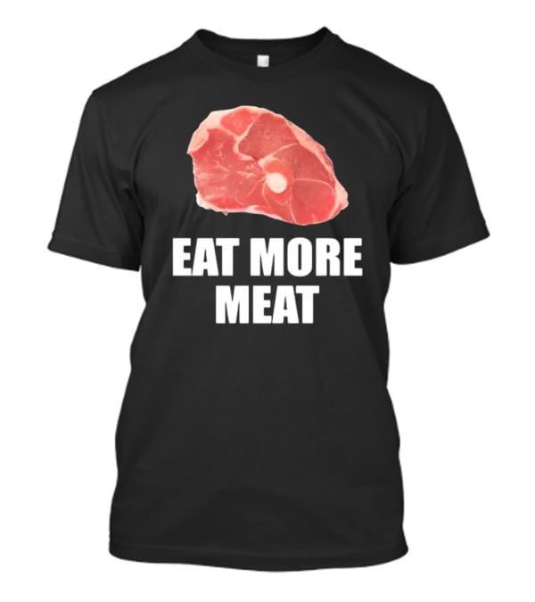 Oscar De La Hoya Wearing Eat More Meat Steak Slice T-Shirt