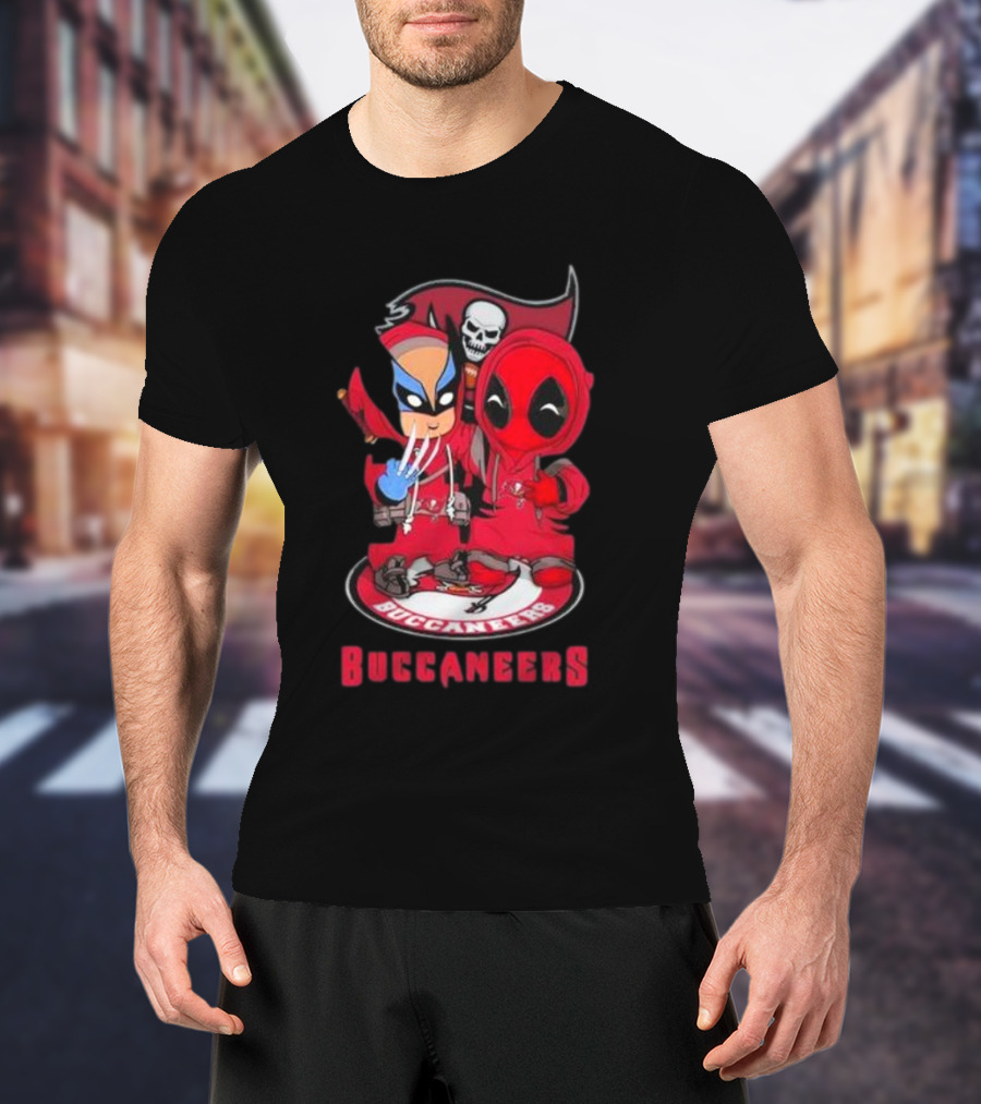 Tampa Bay Buccaneers Marvel Wolverine Deadpool Buccaneers T-Shirt