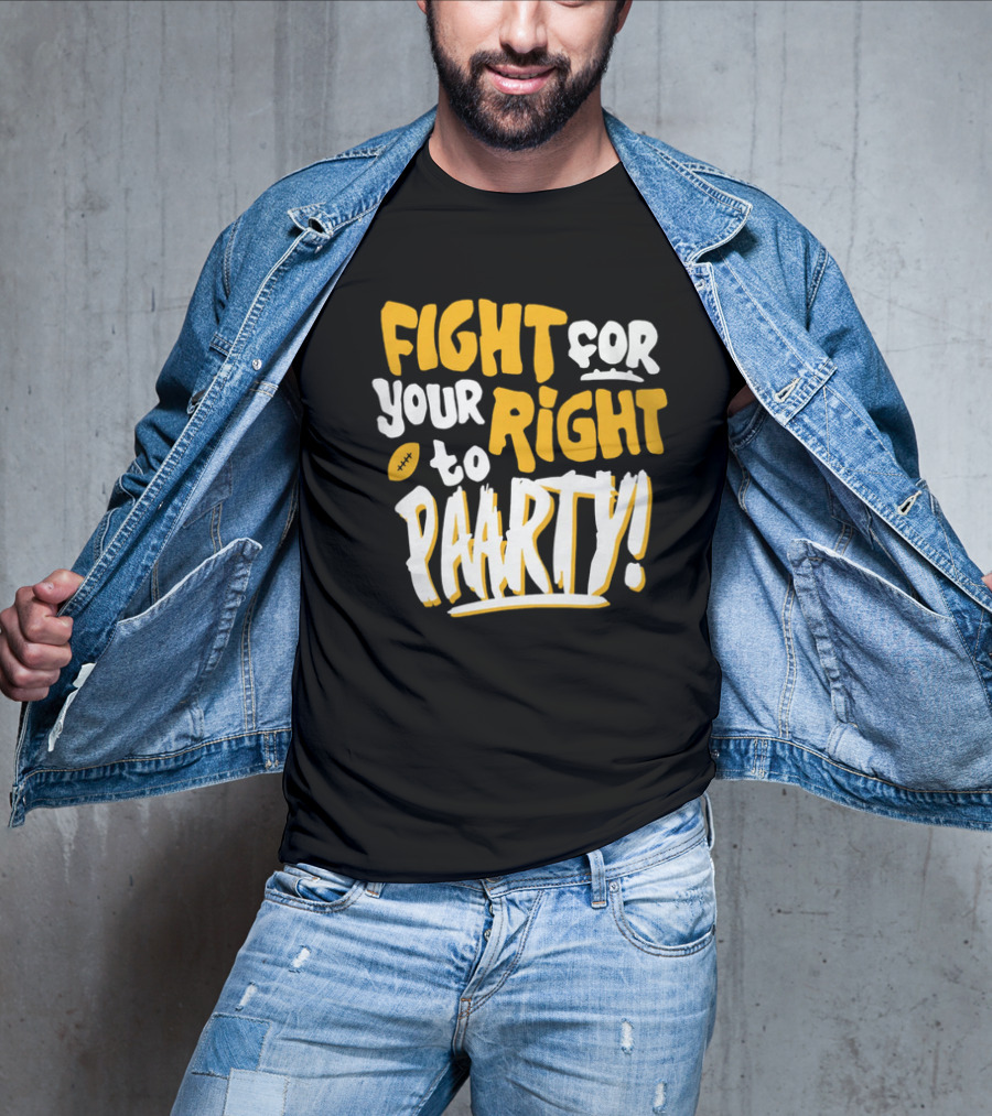 Fight For Your Right To Party Charlie Hustle Shop Football T-Shirt