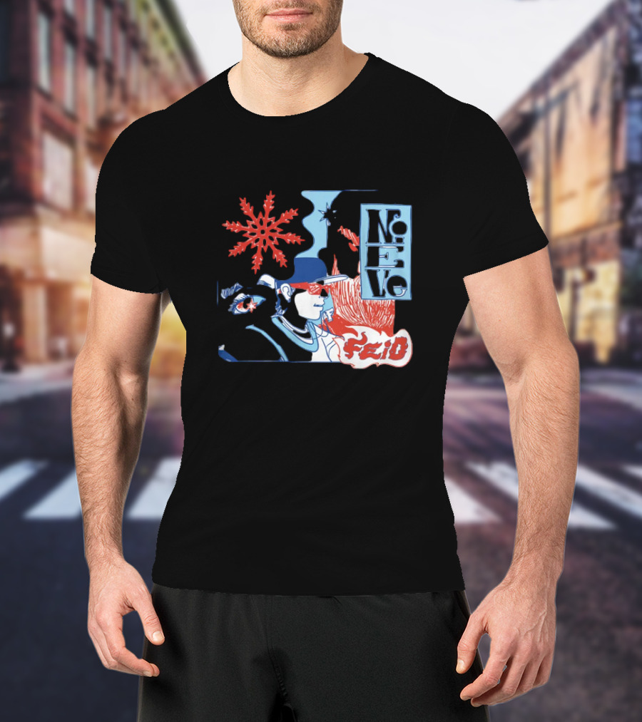 Ferxxo Merch Store Feid Nieve Snowflake Graphic Hip-Hop T-Shirt