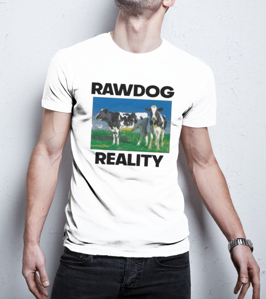 Findsleeptees Rawdog Reality Cows In Green Pasture T-Shirt