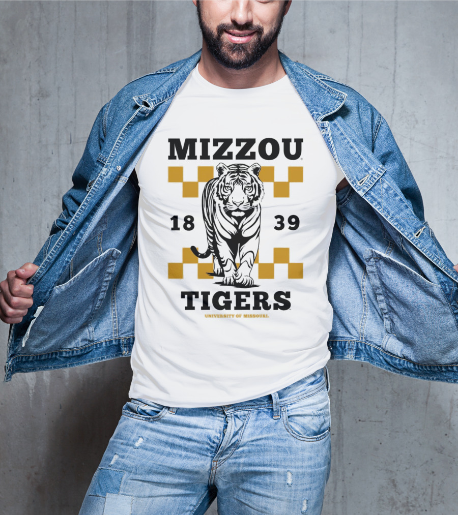 Mizzou Tigers University Of Missouri 1839 Tiger Walking T-Shirt