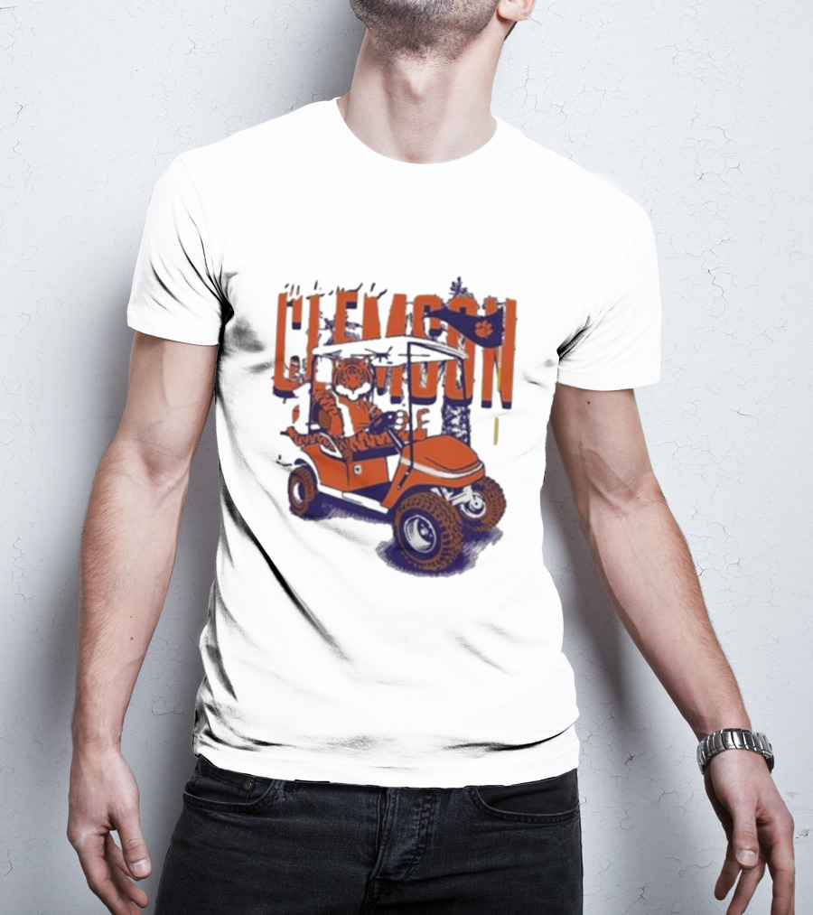 Clemson Tigers Golf Cart Mascot Adventure T-Shirt