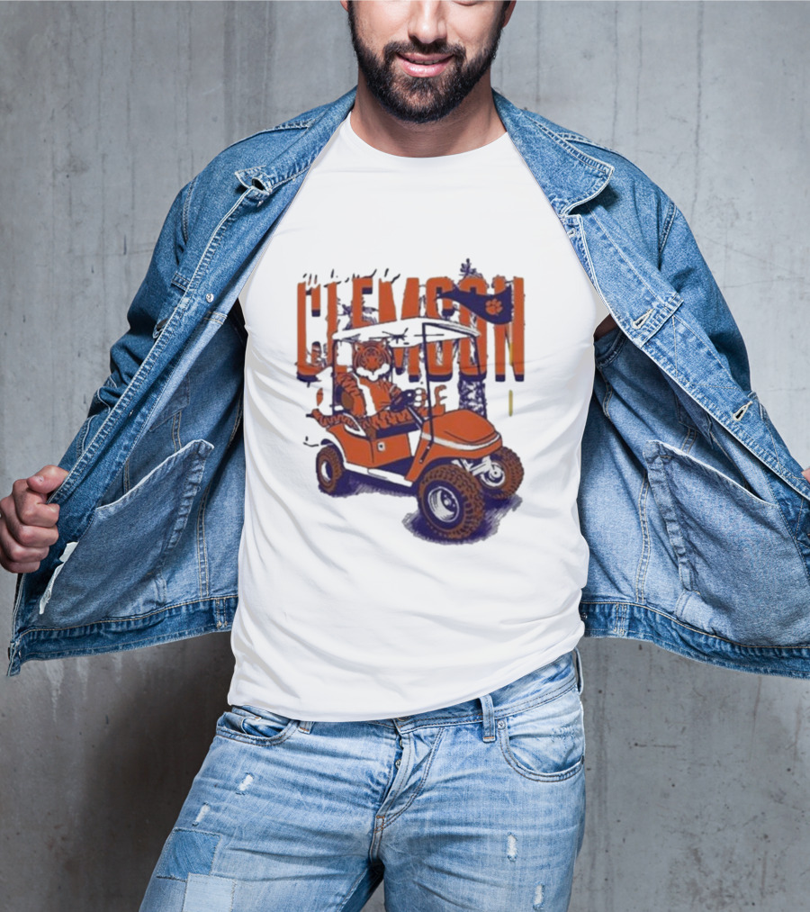 Clemson Tigers Golf Cart Mascot Adventure T-Shirt