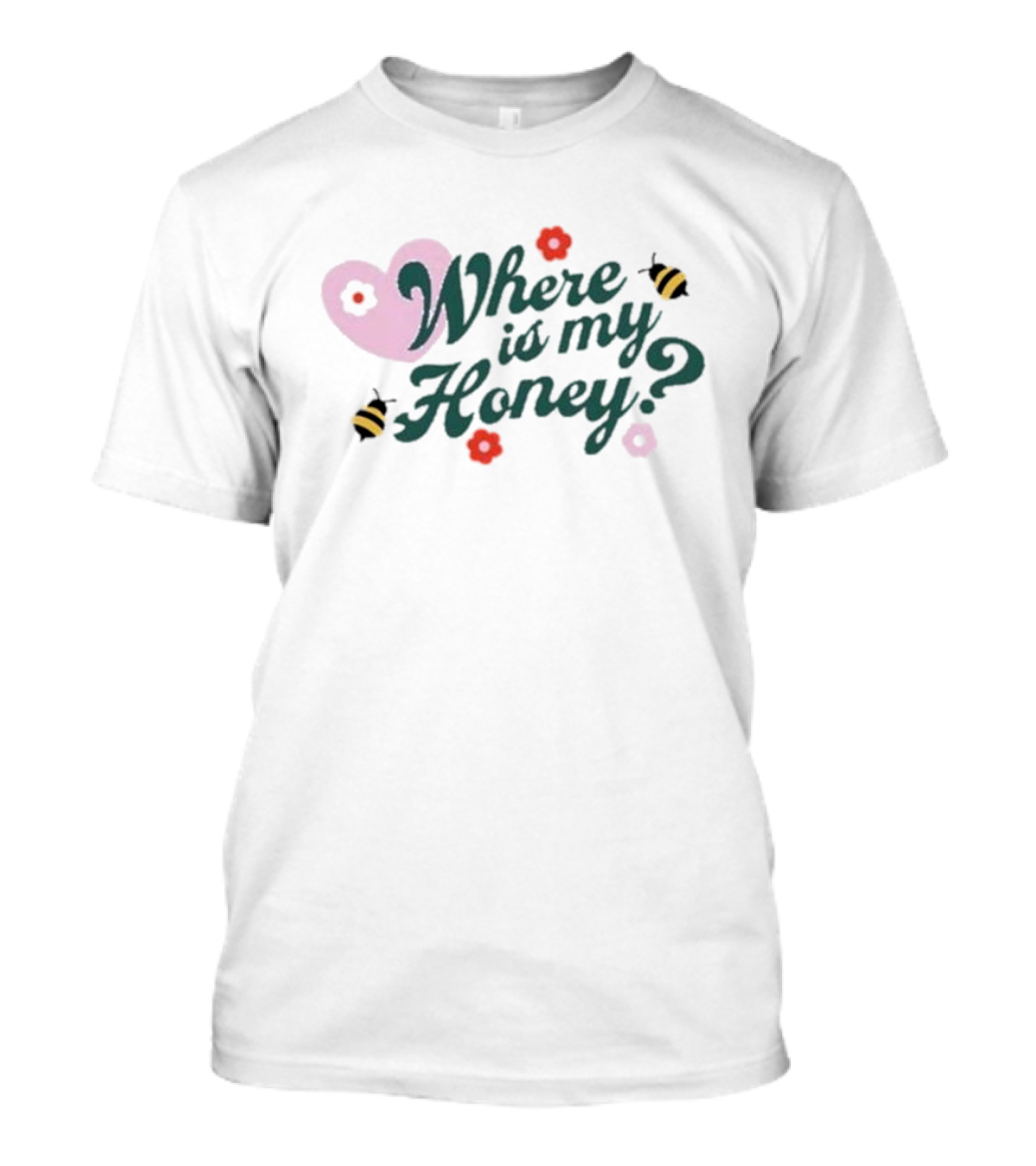Fanjoy Stephanie Soo Where Is My Honey Bee Heart Flowers T-Shirt