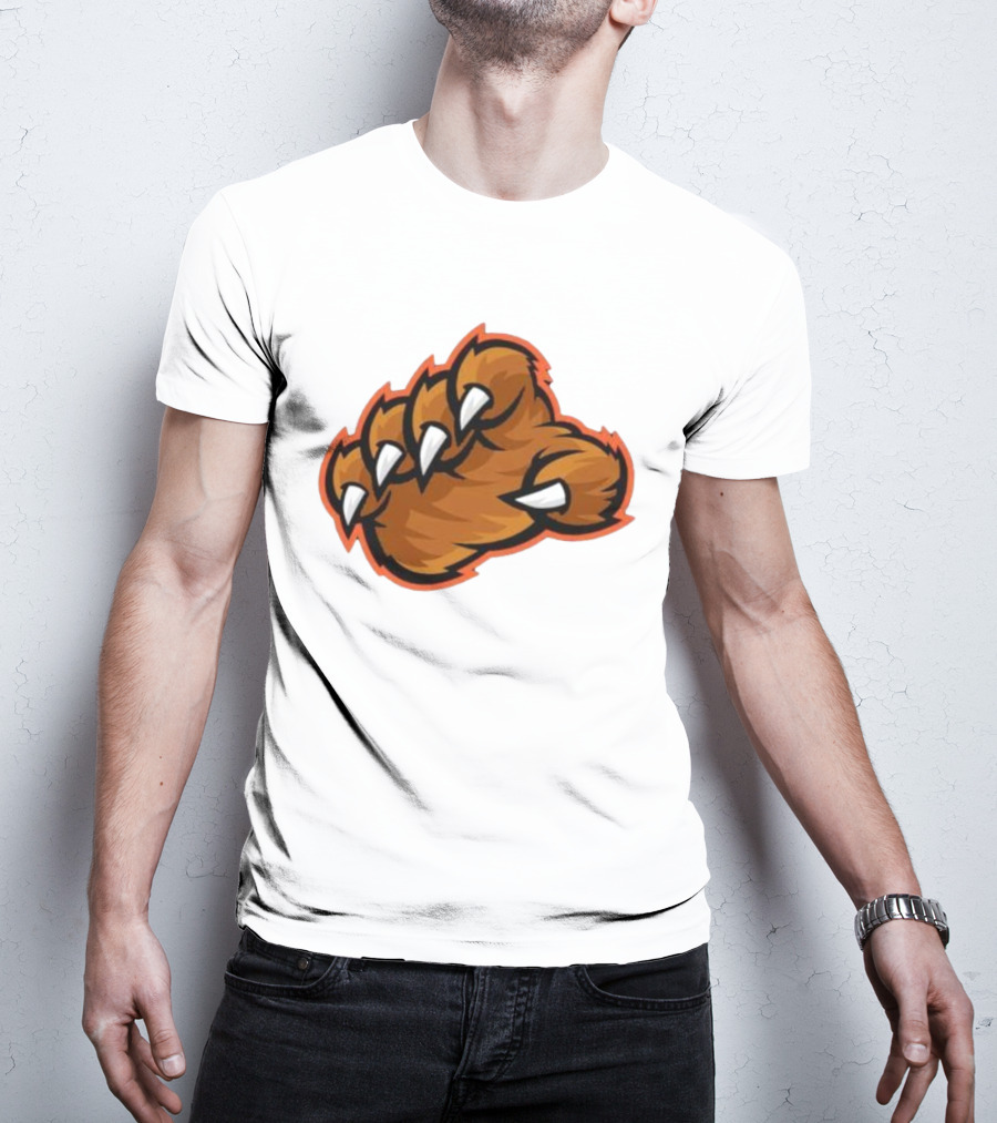 Chicago Bears The Claw Paw Logo Retro Football Fan Gear T-Shirt