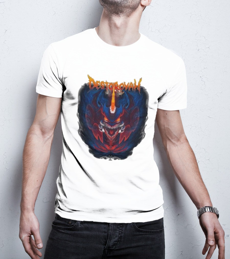 Cavitycolors Destoroyah Fiery Monster Graphics T-Shirt
