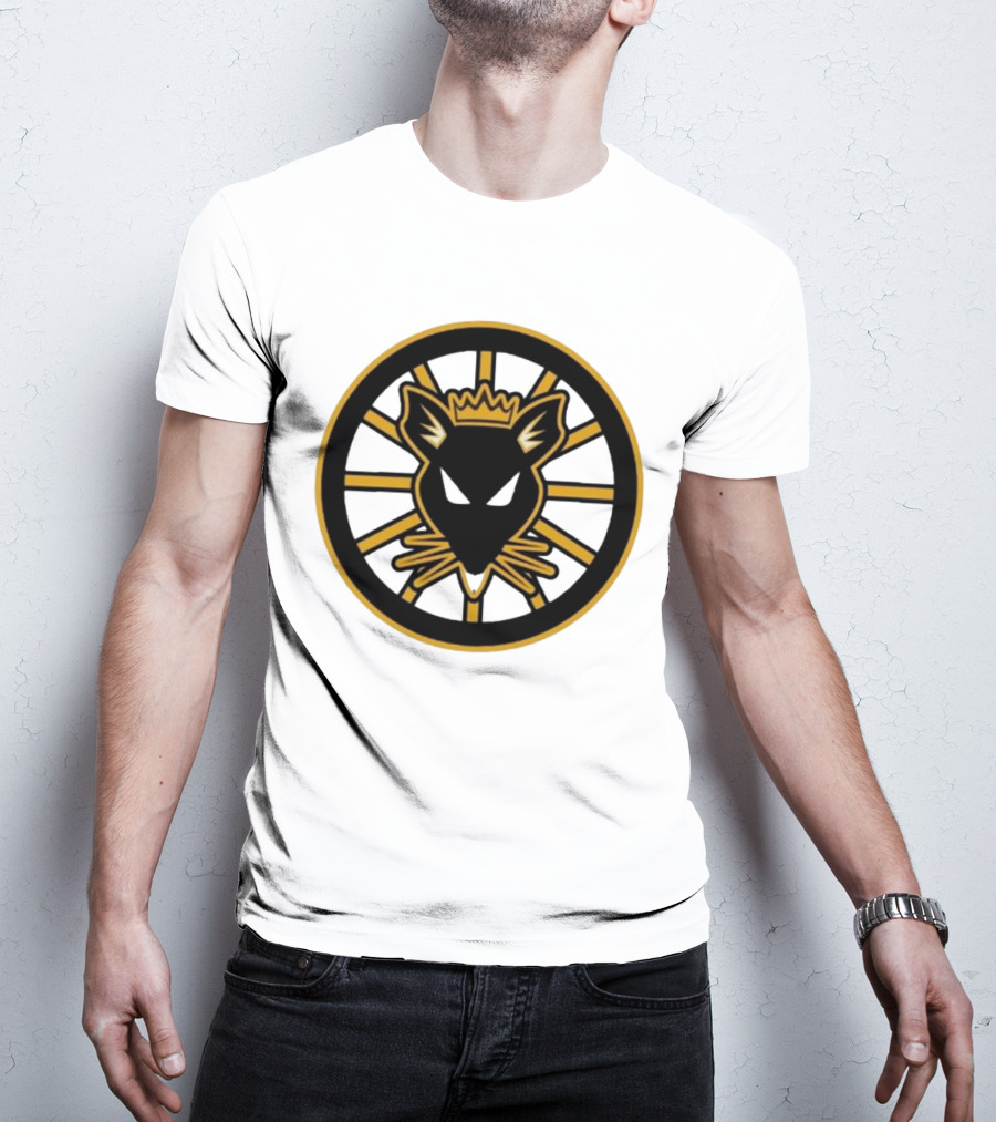 Rat Kings Emblem Circular Rat Head With Crown T-Shirt