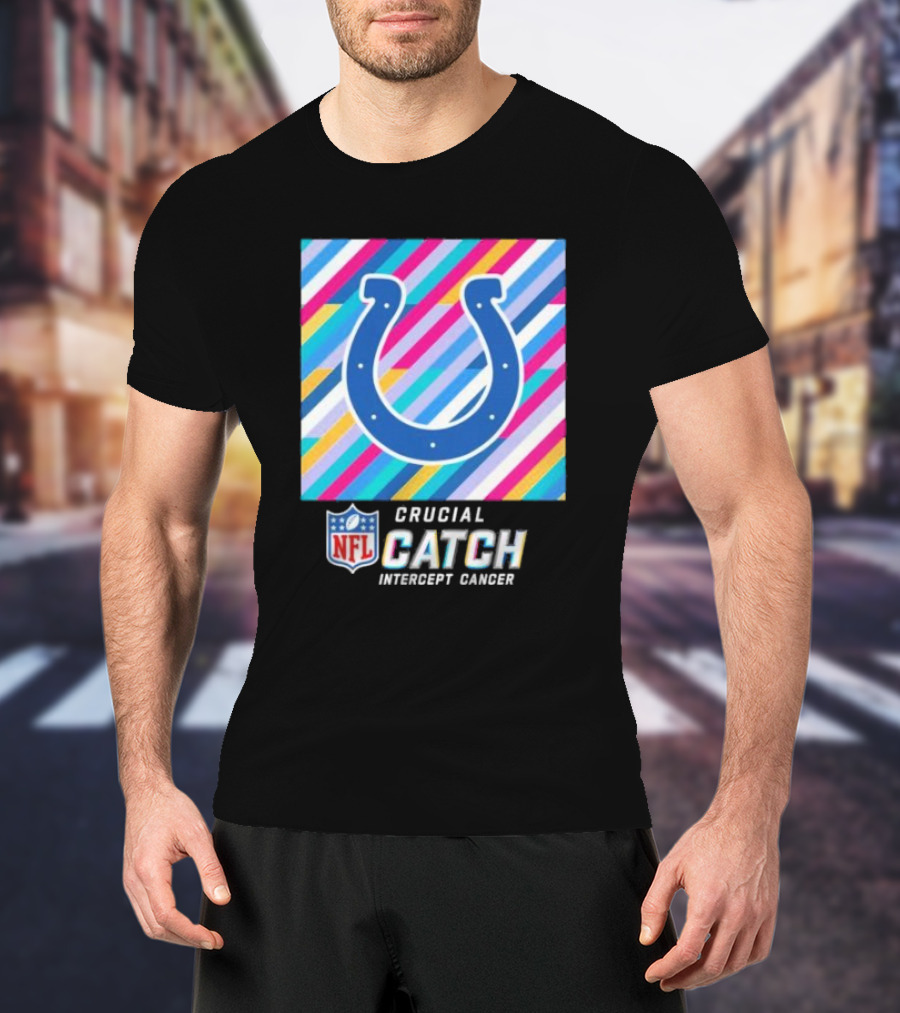 Indianapolis Colts NFL Crucial Catch Intercept Cancer T-Shirt