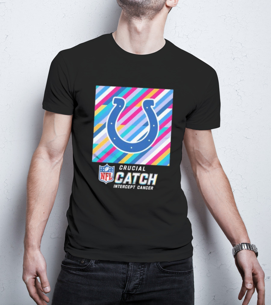 Indianapolis Colts NFL Crucial Catch Intercept Cancer T-Shirt