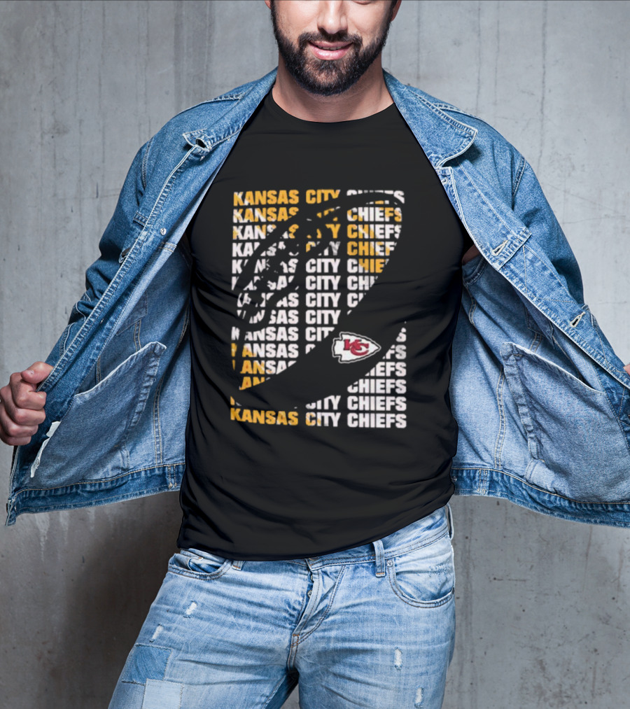Kansas City Chiefs Youth Box Football KC Logo T-Shirt