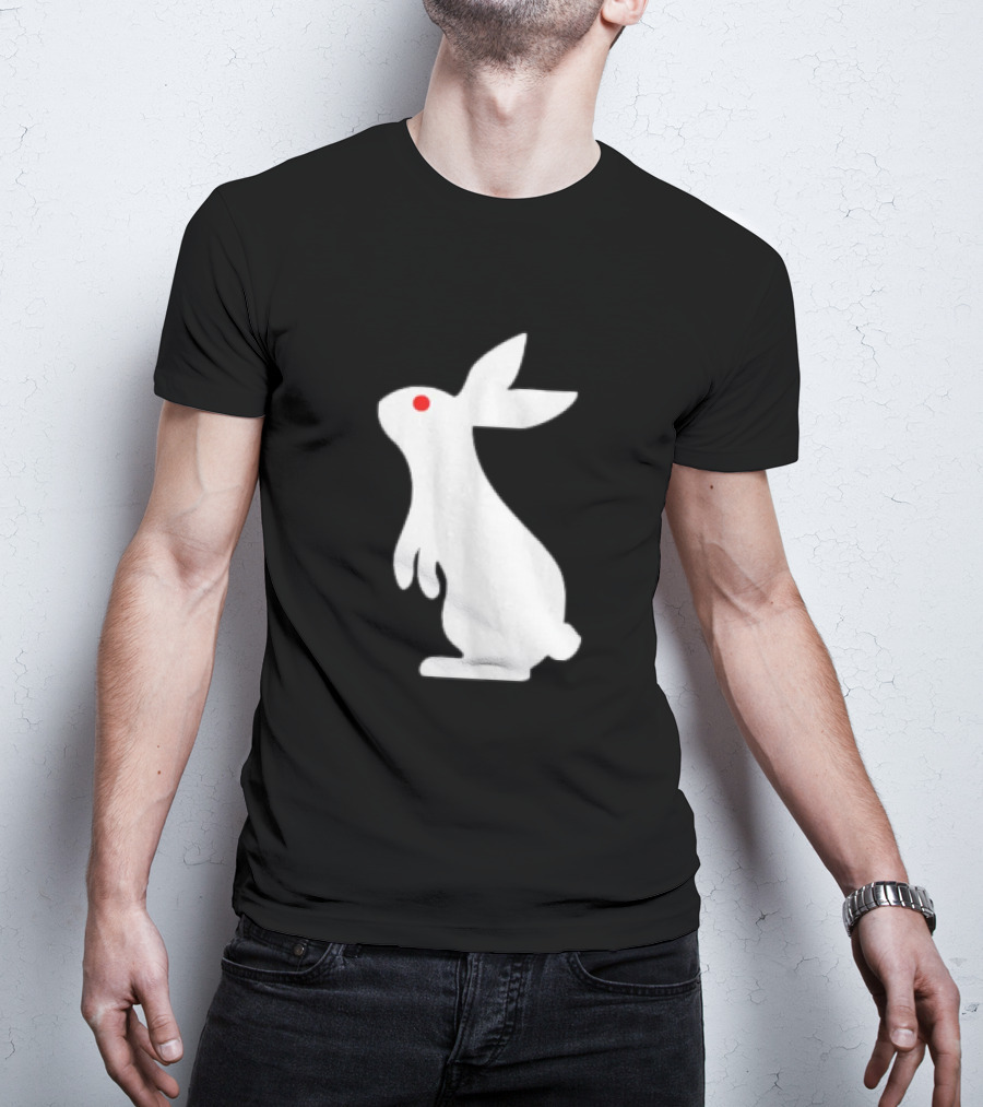 Feed Your Head White Rabbit Men's Black T-Shirt