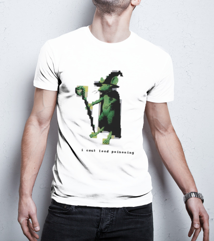 I Cast Lead Poisoning Green Pixel Art Wizard Mouse T-Shirt