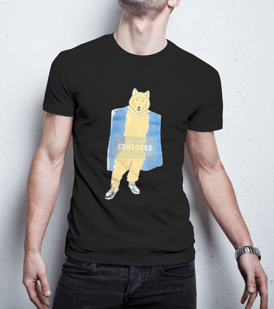 Lisan Jal Gaib Censored Wolf Retro Sneakers T-Shirt