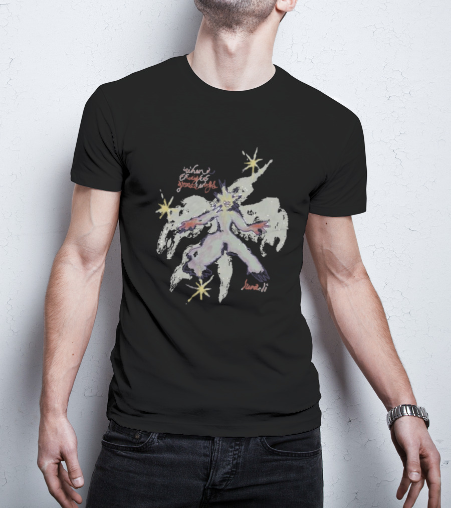 Luna Li Grow Wings Enchanted Mystical Figure With Stars T-Shirt