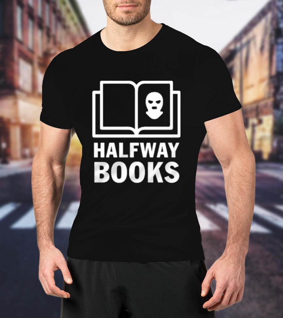 Shea Serrano Halfway Books Open Book Mask T-Shirt