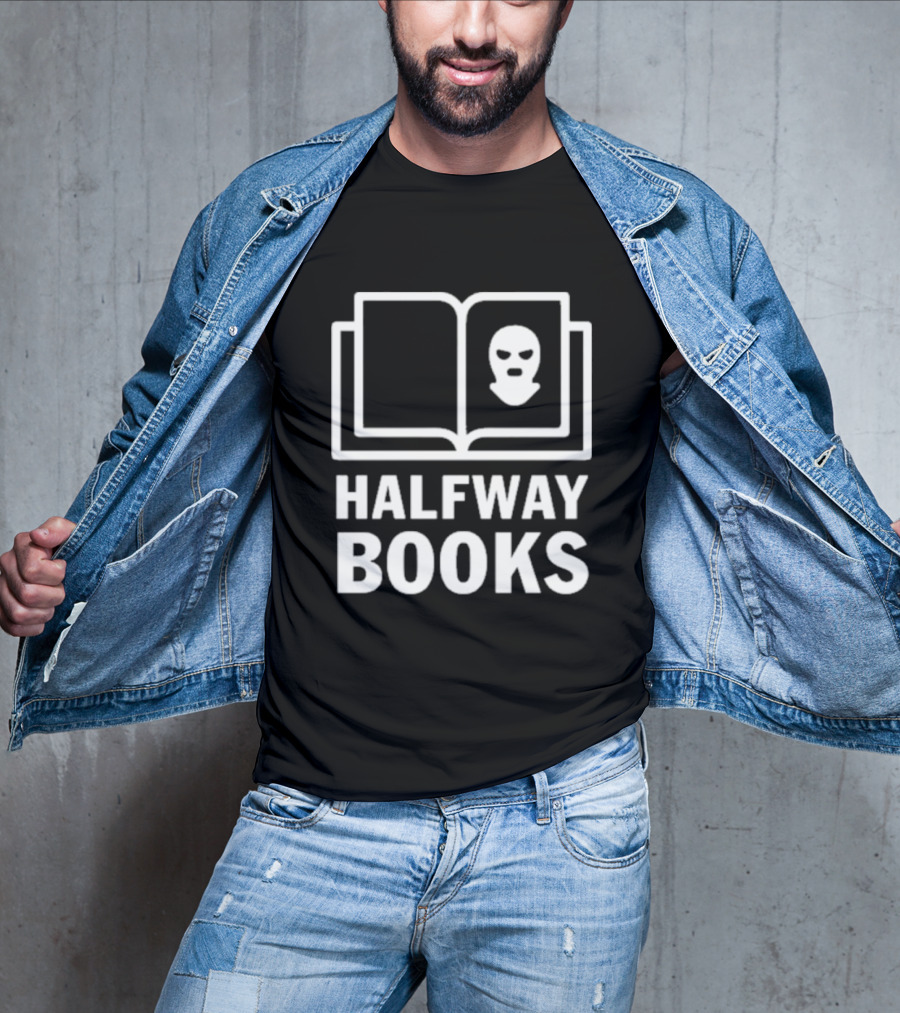 Shea Serrano Halfway Books Open Book Mask T-Shirt