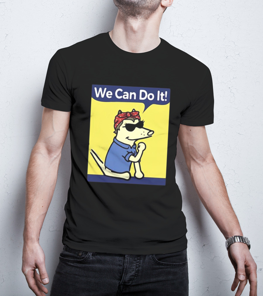 We Can Do It Teddy The Dog Rosie The Riveter T-Shirt