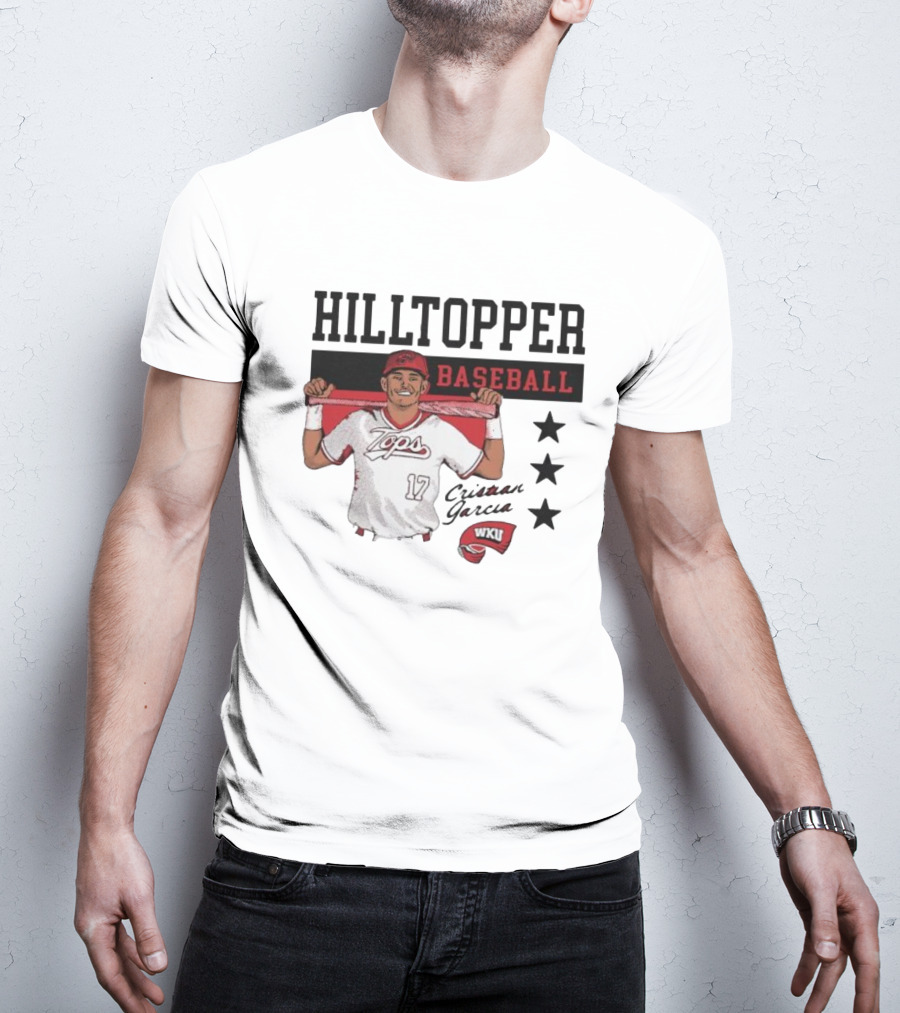 Hilltopper Baseball Tops 17 WKU Cristian Garcia T-Shirt