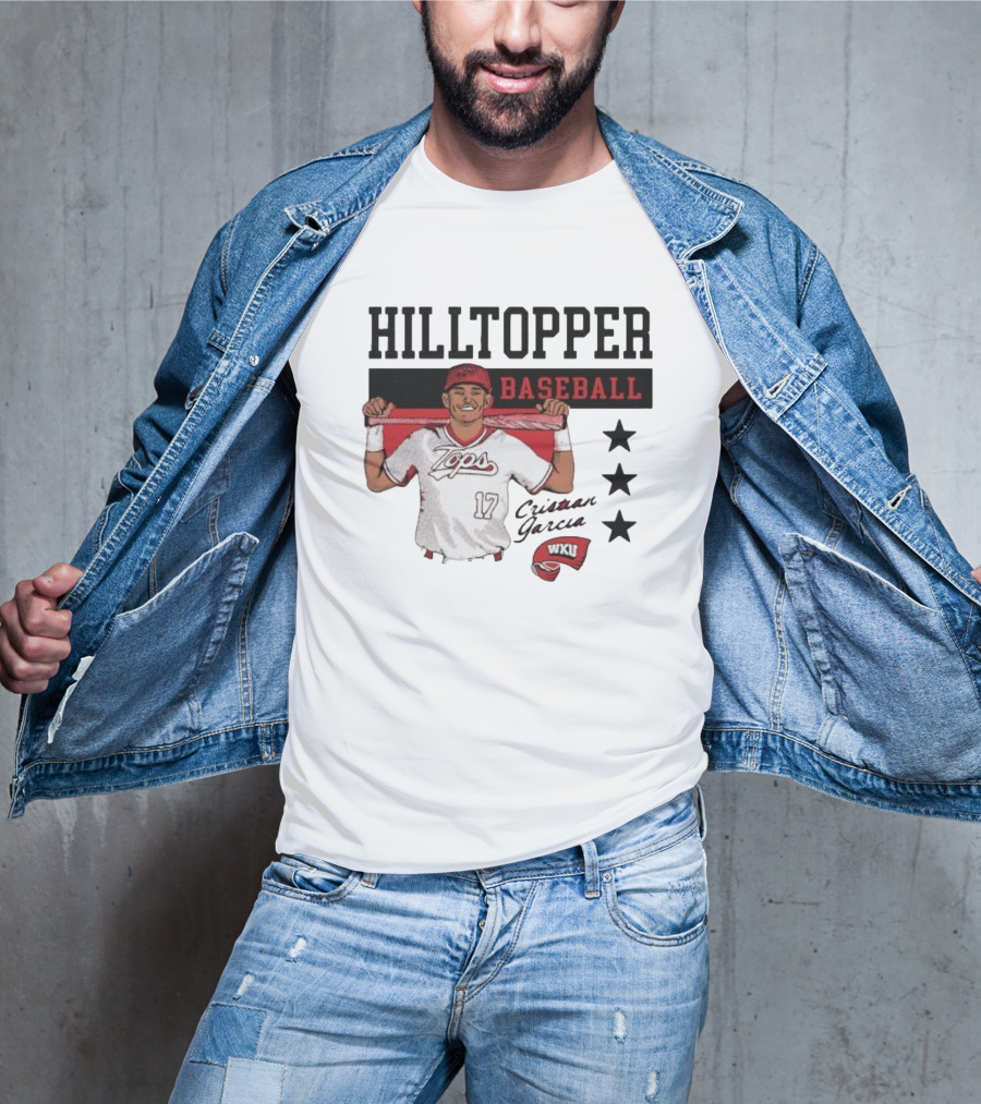 Hilltopper Baseball Tops 17 WKU Cristian Garcia T-Shirt