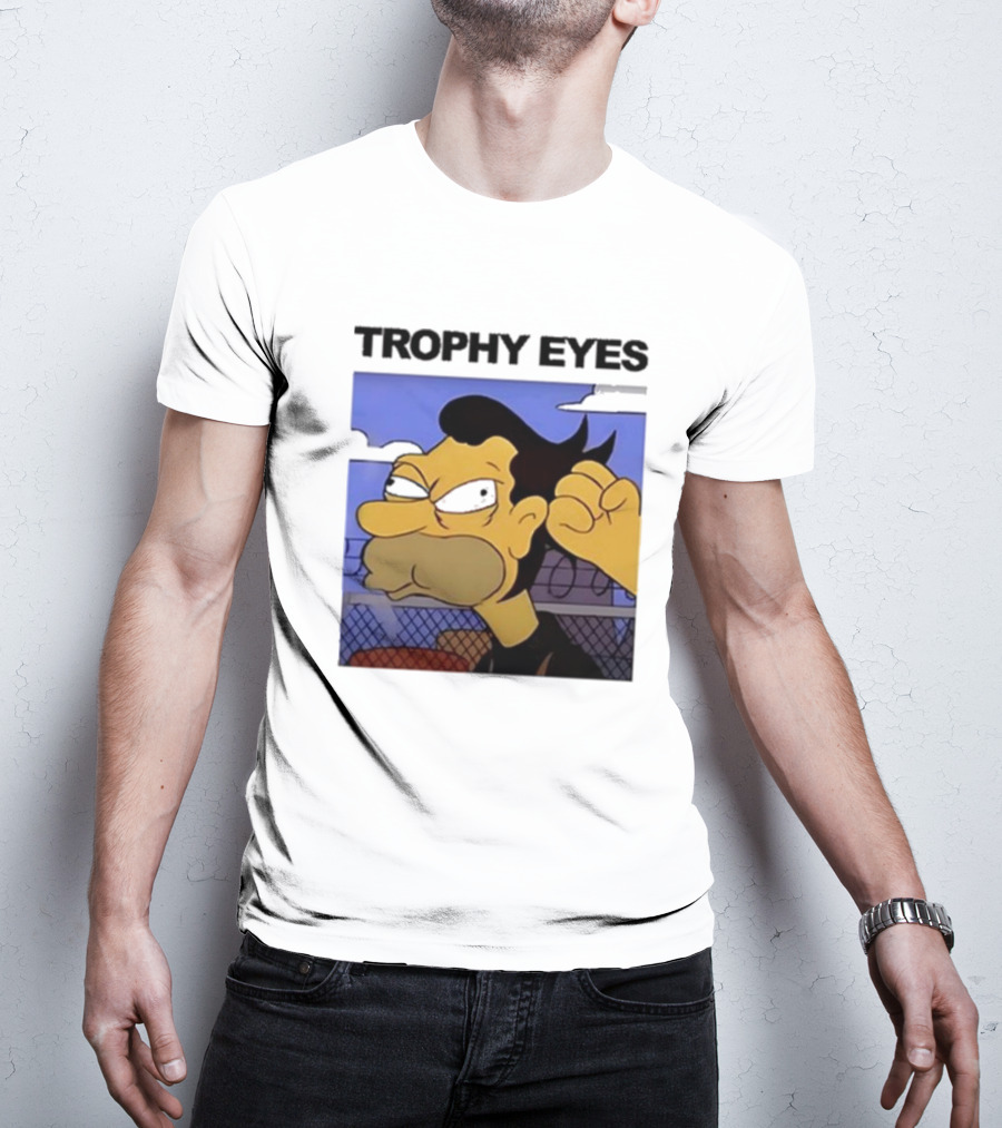 Trophy Eyes Angry Lenny Fence Background T-Shirt