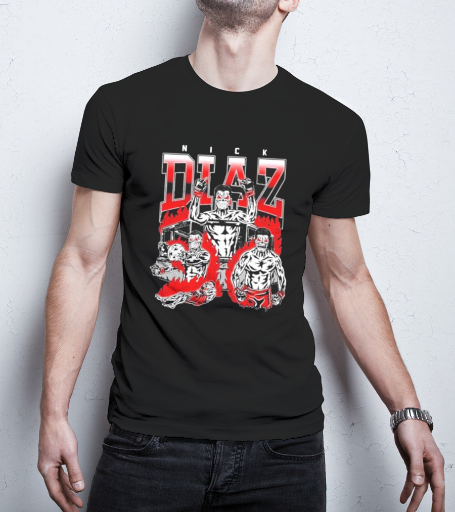 Nick Diaz Skull Fighters MMA Concept T-Shirt