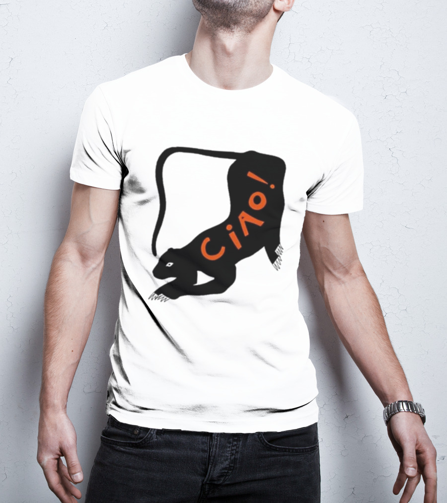 Elena Fiorenza Gatti Ciao Black Cat T-Shirt