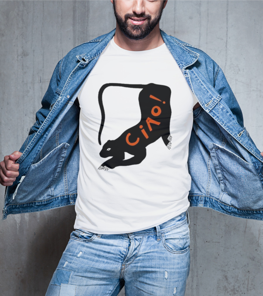 Elena Fiorenza Gatti Ciao Black Cat T-Shirt