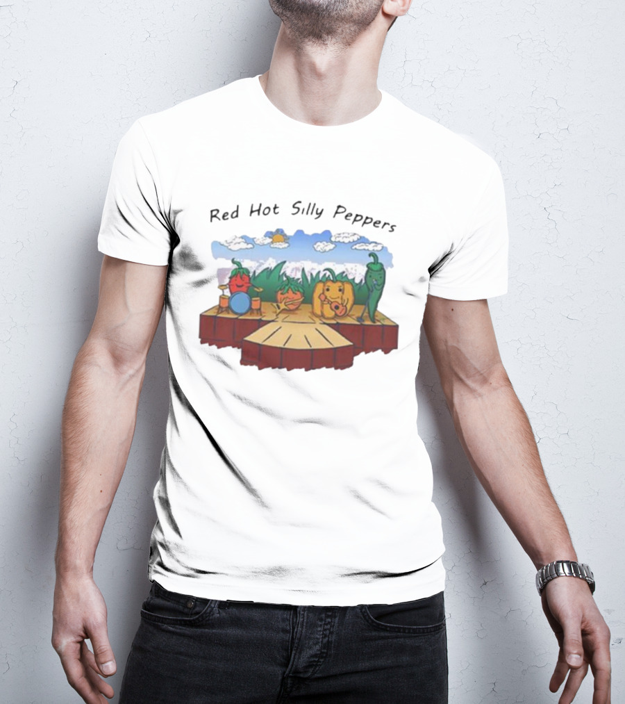 Red Hot Silly Peppers Vegetable Band Performance On Stage T-Shirt
