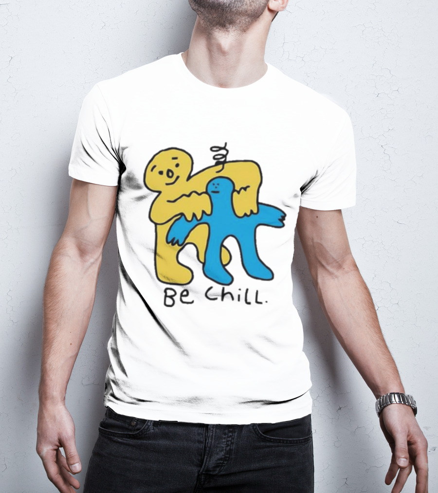 Iwantmyhoney Be Chill Yellow And Blue Figure Hugging T-Shirt
