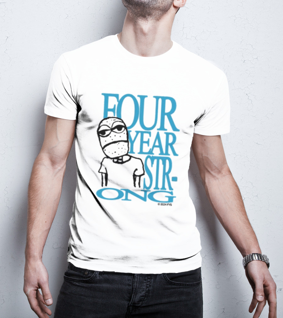 FOUR YEAR STRONG Band Logo With Masked Character T-Shirt
