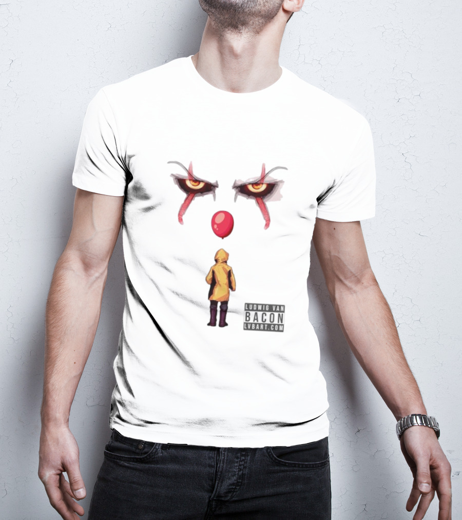 Ludwig Van Bacon It Lvbart Com Yellow Raincoat Red Balloon Eyes T-Shirt
