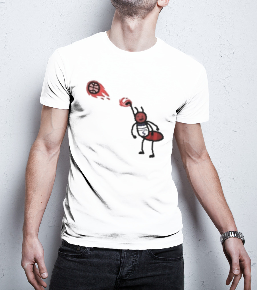 Paint Fire Ant Playing Basketball T-Shirt