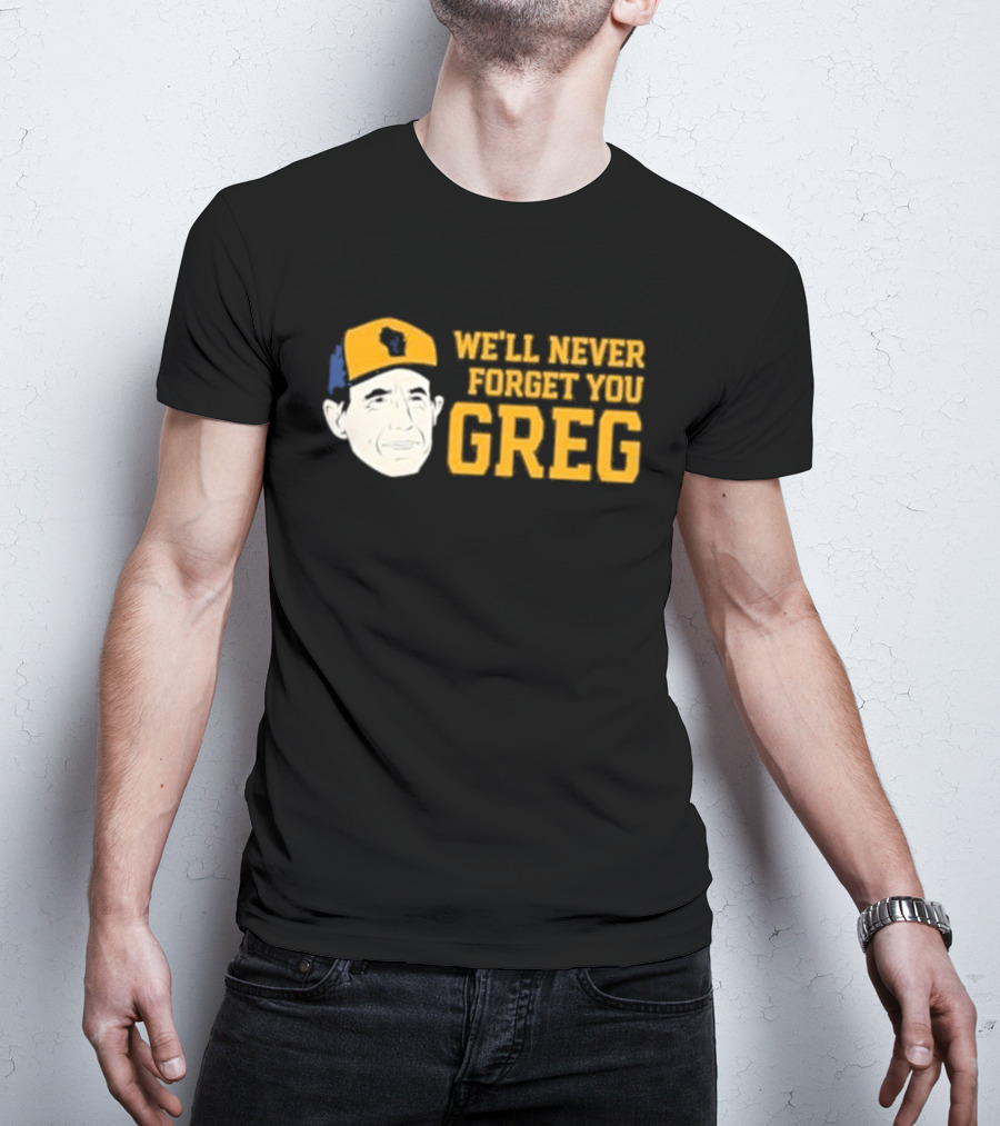 Reviewing The Brew Craig Counsell We’ll Never Forget You Greg Wisconsin Icon T-Shirt