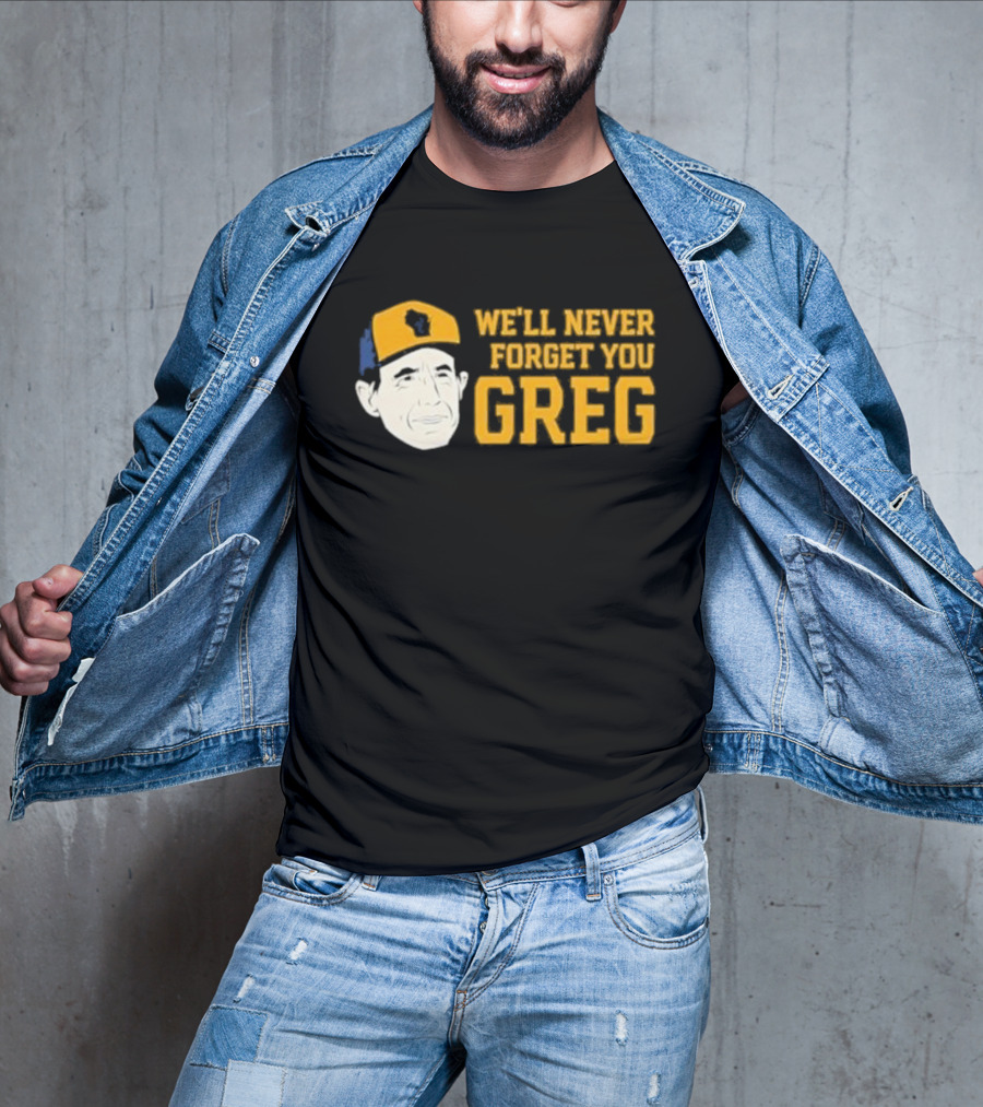Reviewing The Brew Craig Counsell We’ll Never Forget You Greg Wisconsin Icon T-Shirt