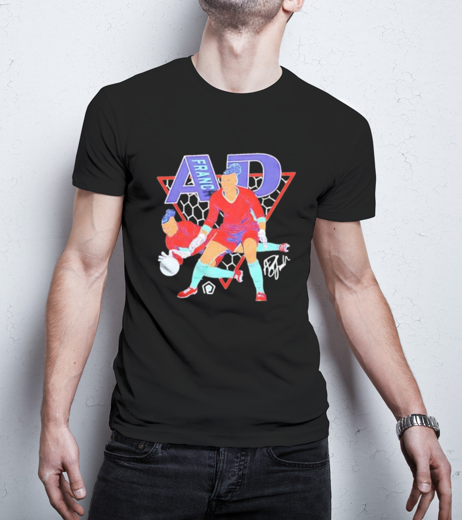 AD Franch Goalkeeper Caricature Signature Soccer T-Shirt