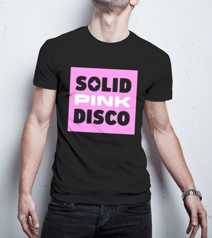 SOLID PINK DISCO Starburst Retro Block T-Shirt