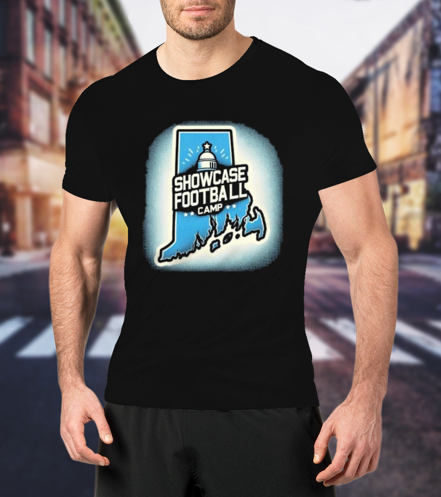 Showcase Football Camp Rhode Island Capitol Map T-Shirt