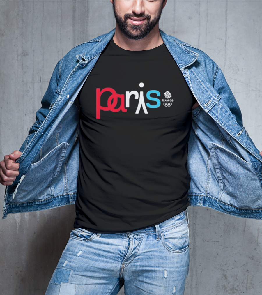 Paris Team GB Eiffel Olympic Rings T-Shirt
