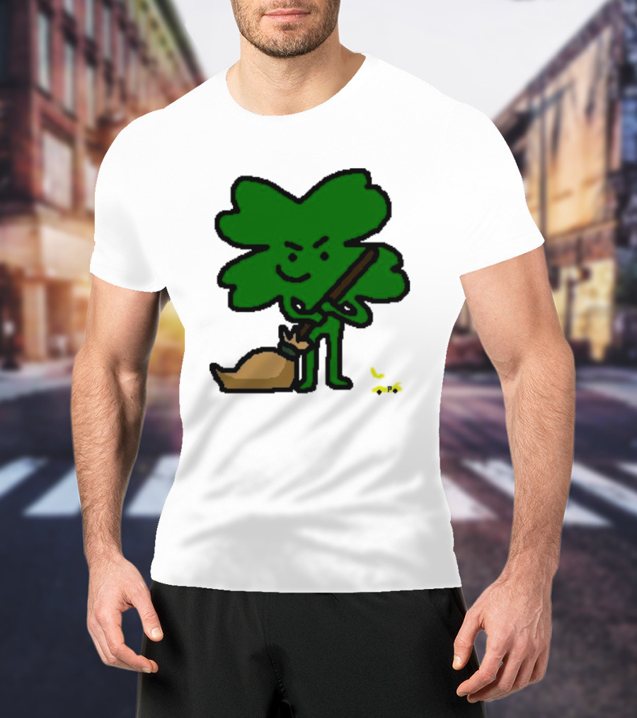 The Celtics Sweep The Pacers NBA Paint Shamrock Holding Broom T-Shirt