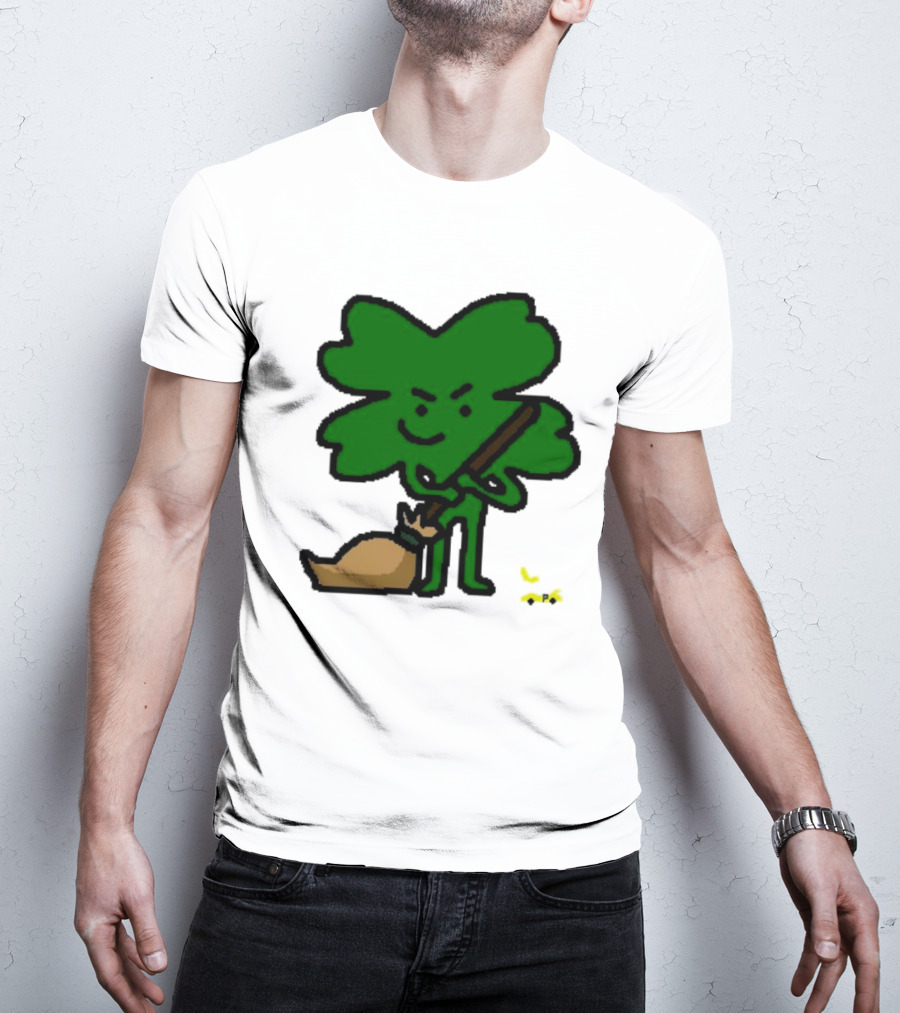 The Celtics Sweep The Pacers NBA Paint Shamrock Holding Broom T-Shirt