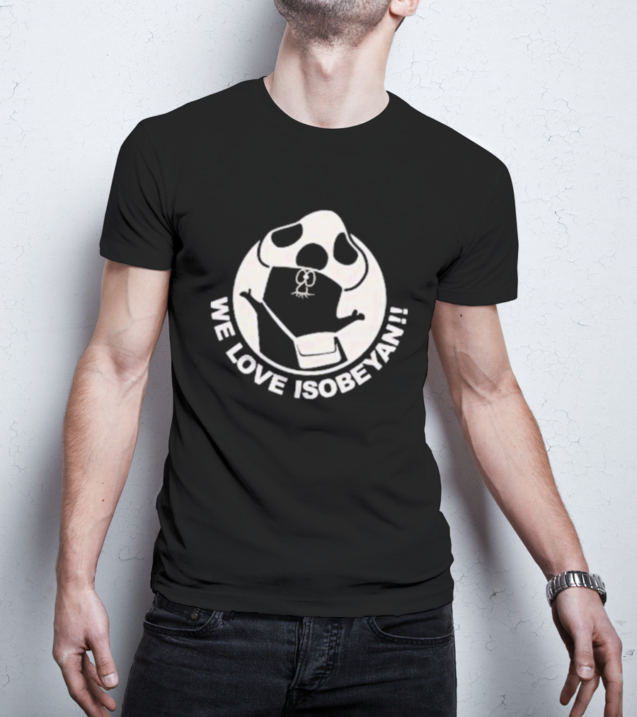 WE LOVE ISOBEYAN Cartoon Mole Character In White Circle T-Shirt