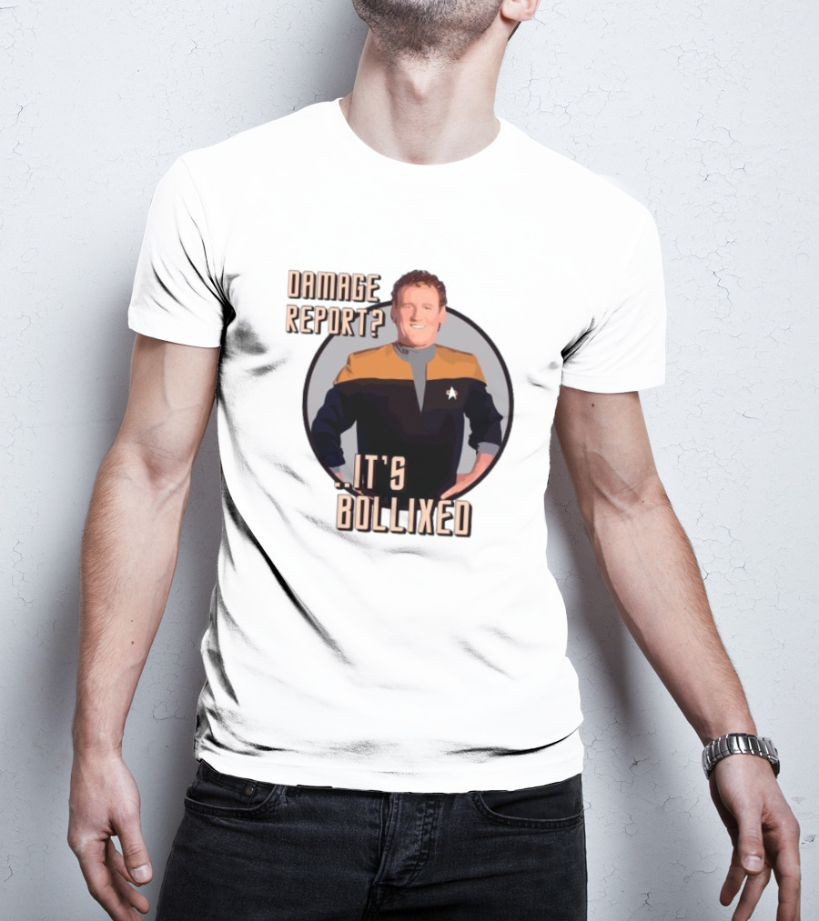 Damage Report It’s Bollixed Star Trek Inspired Character With Uniform T-Shirt