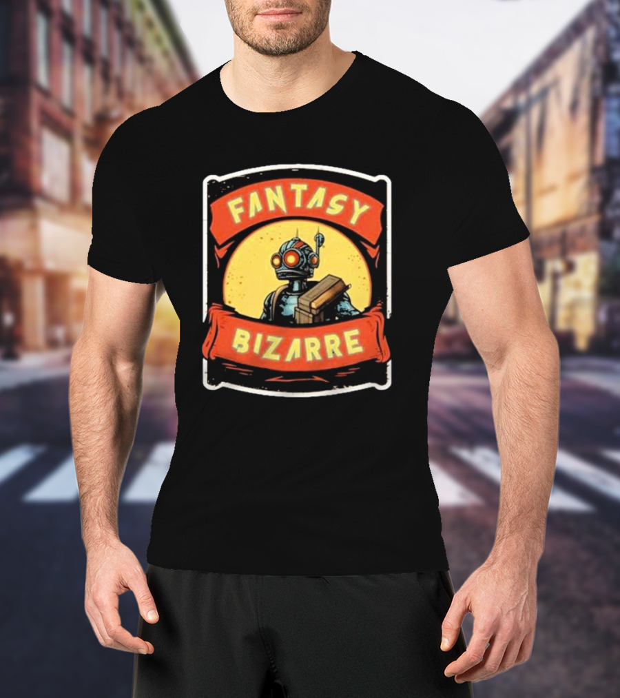 Fantasy Bizarre Robot With Vintage Sci-Fi Suit And Gadget Box T-Shirt