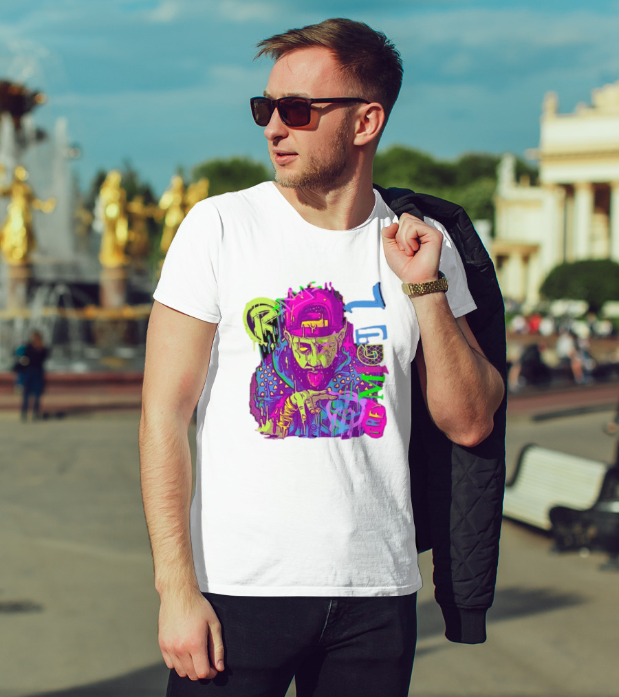 Trey Miguel Neon Drip Purple Paint T-Shirt