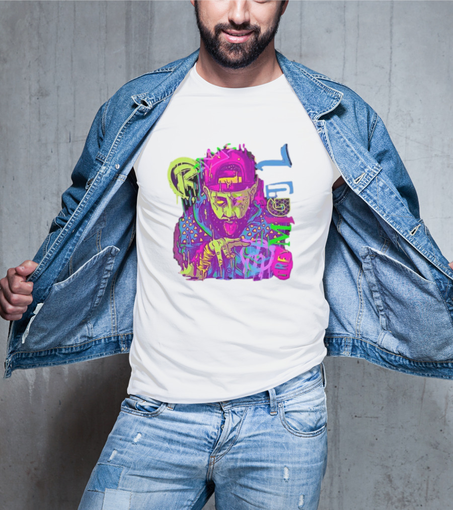 Trey Miguel Neon Drip Purple Paint T-Shirt