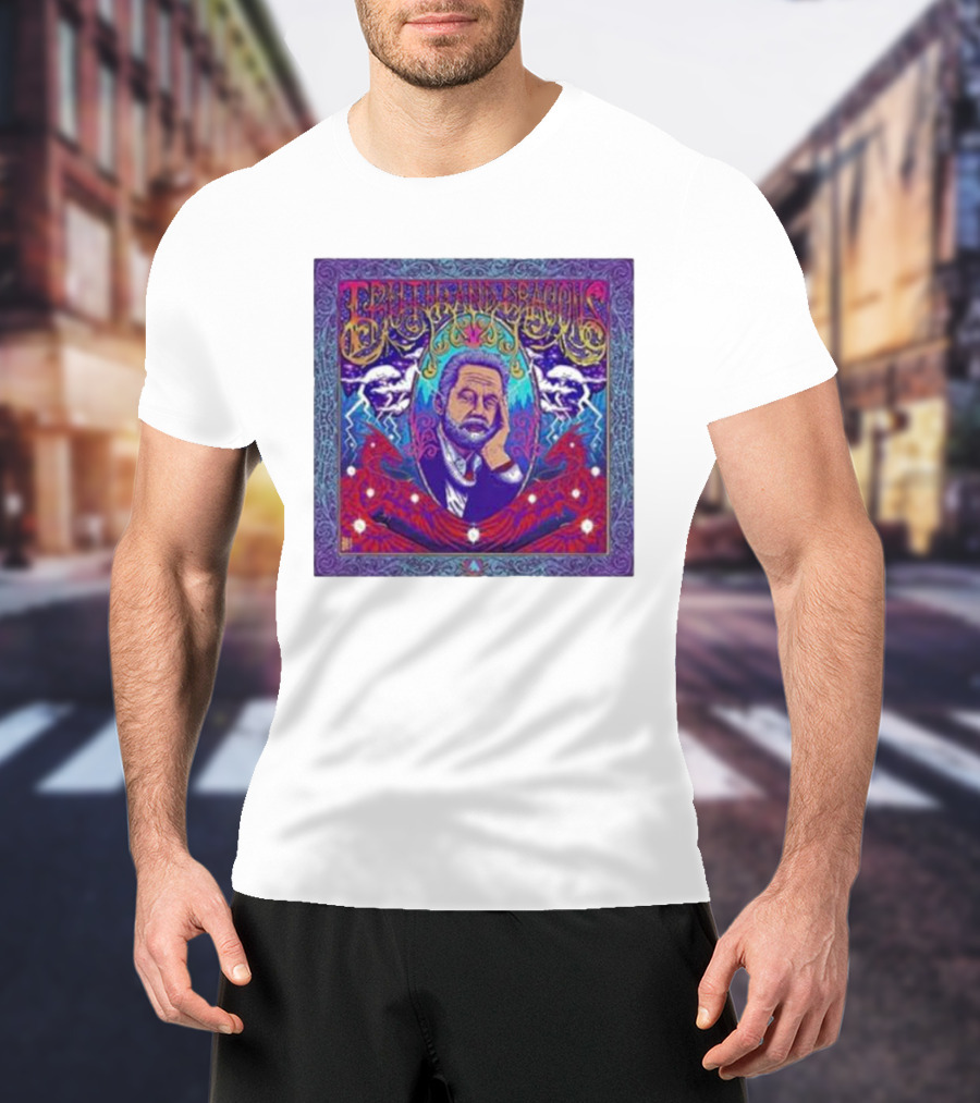 Truth And Dragons Psychedelic Portrait Neon T-Shirt